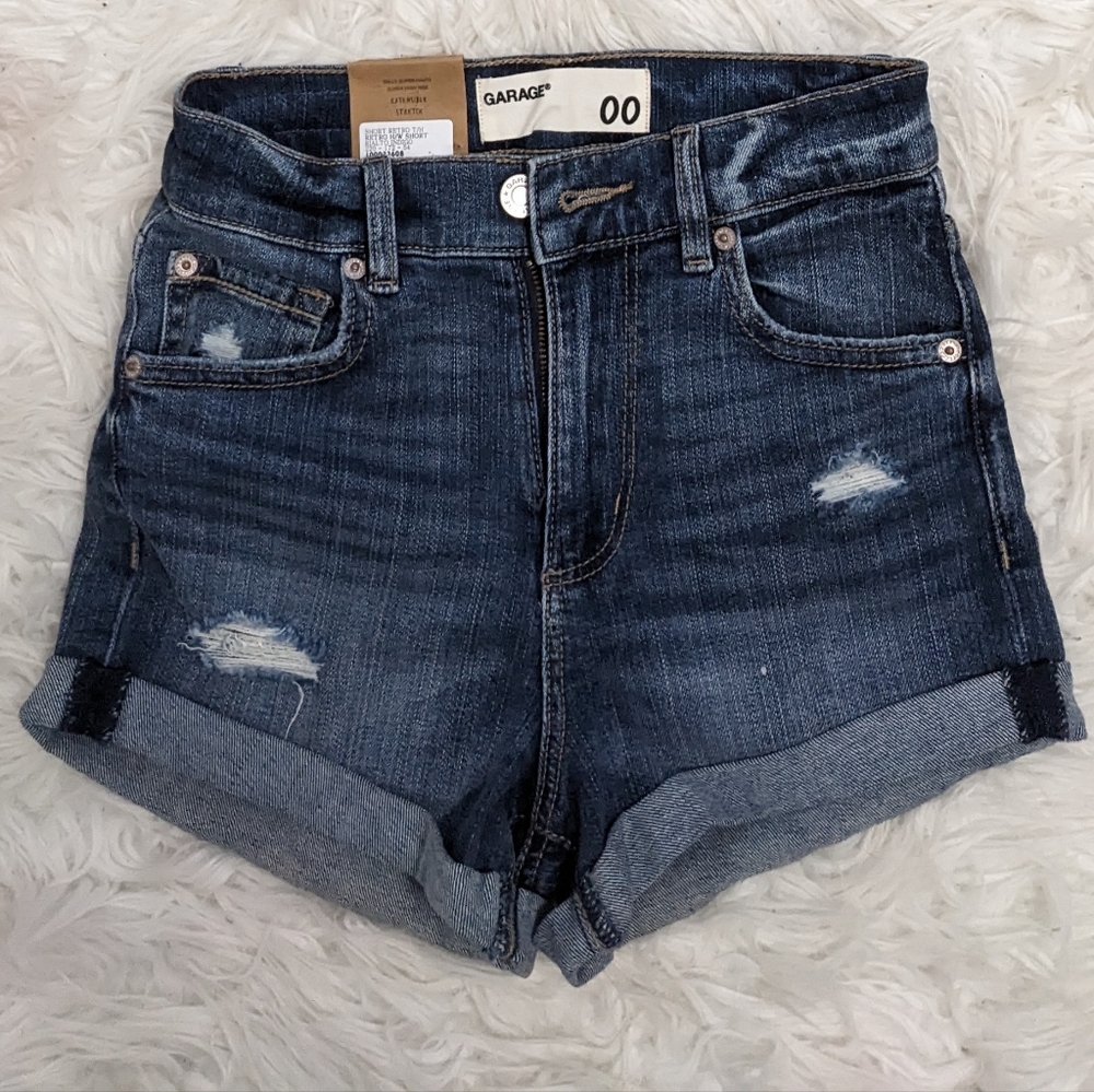 Garage Distressed Jean Shorts New With Tags - Picture 1 of 3